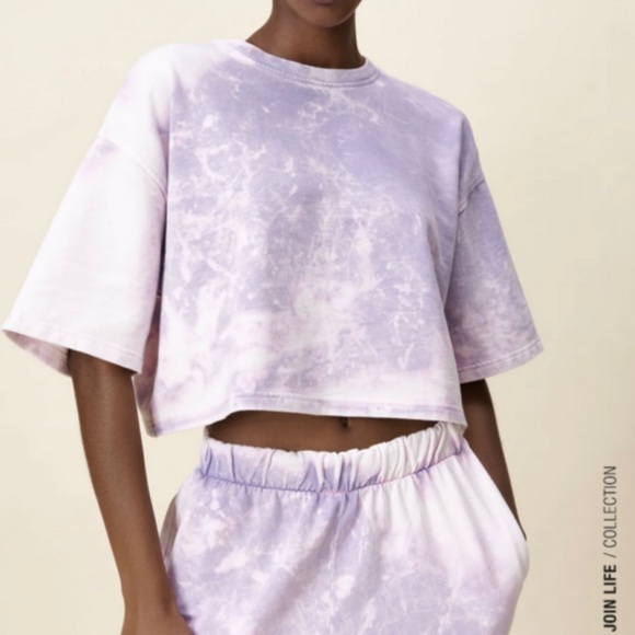 Zara tie-dye cropped tee - Picture 2 of 6